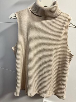 Jersey cuello alto sin mangas Zara Talla M