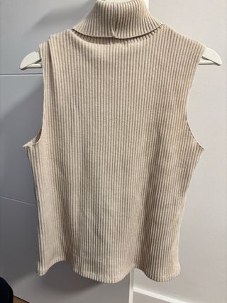 Jersey cuello alto sin mangas Zara Talla M