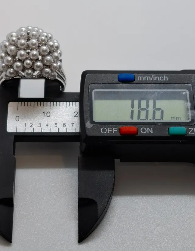 Anel Prateada Bolinhas