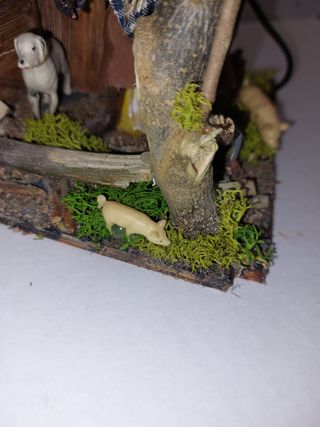 Presepe boscaiolo in movimento