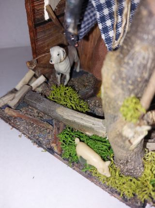 Presepe boscaiolo in movimento