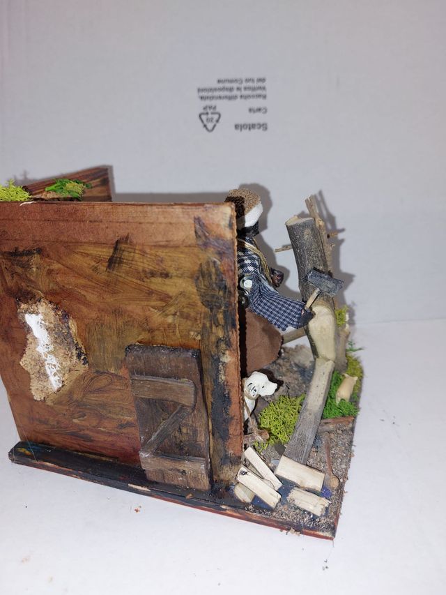 Presepe boscaiolo in movimento