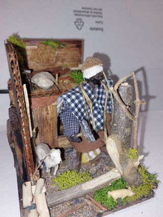 Presepe boscaiolo in movimento