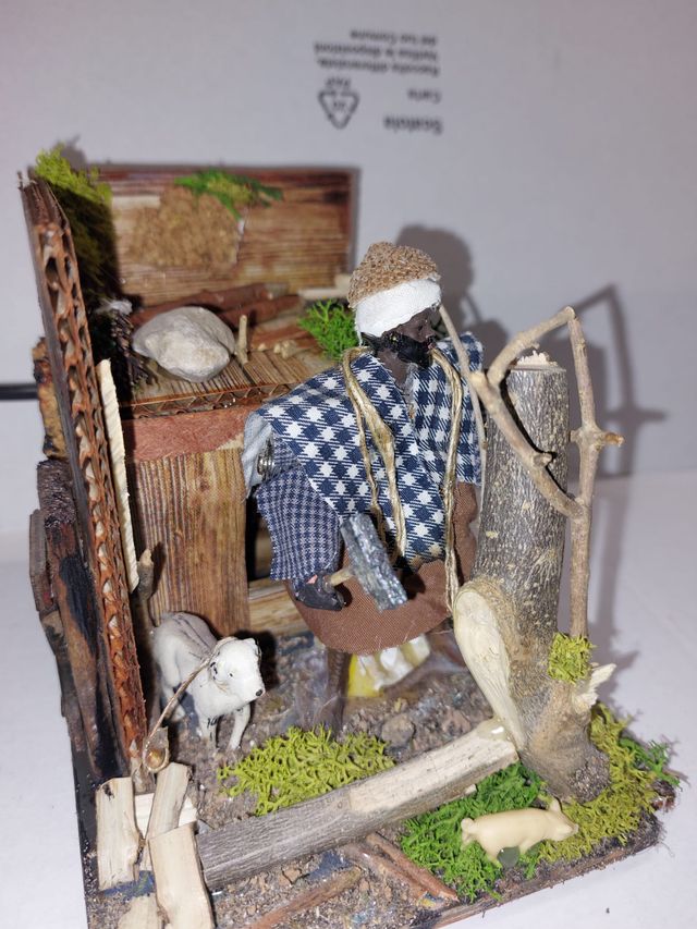 Presepe boscaiolo in movimento