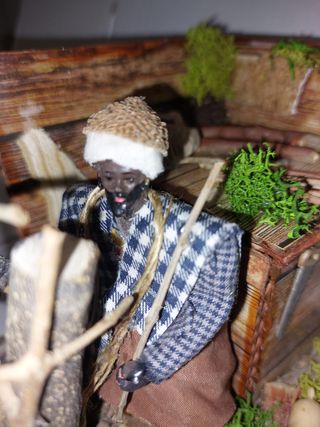 Presepe boscaiolo in movimento