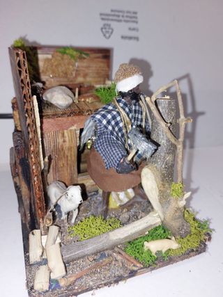 Presepe boscaiolo in movimento