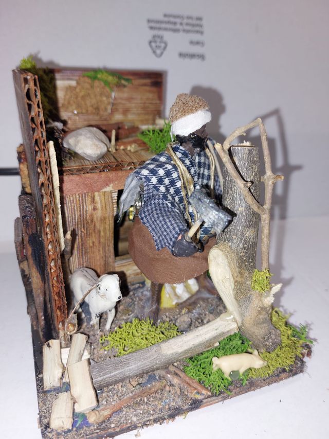 Presepe boscaiolo in movimento