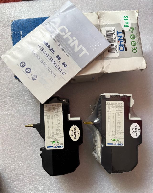 Relés de Sobrecarga CHNT NR2-25 (2 unidades)