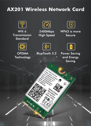 ✨ - Tarjeta Inalámbrica WiFi 7 Intel BE200 NGW, Bl