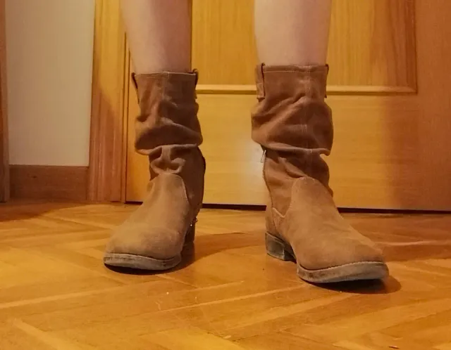 Botas marrones de ante