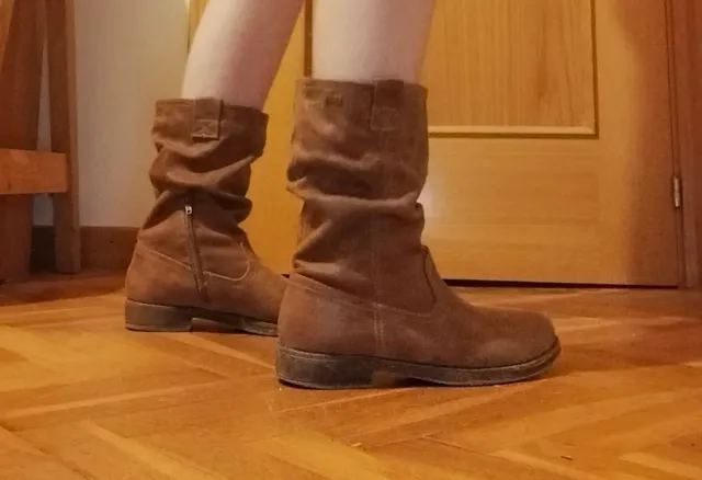 Botas marrones de ante