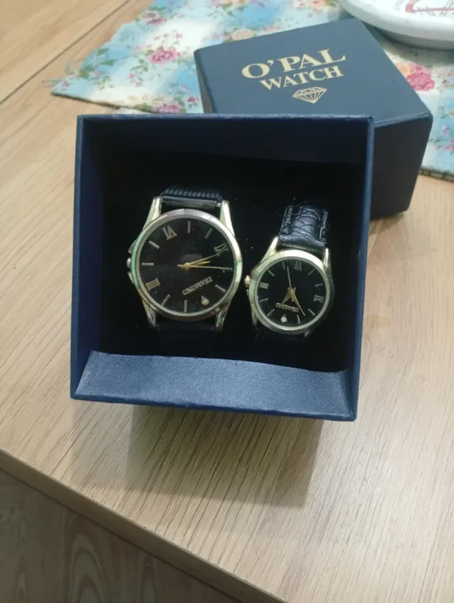 O'PAL WATCH Relojes Hombre y Mujer Oro Negro