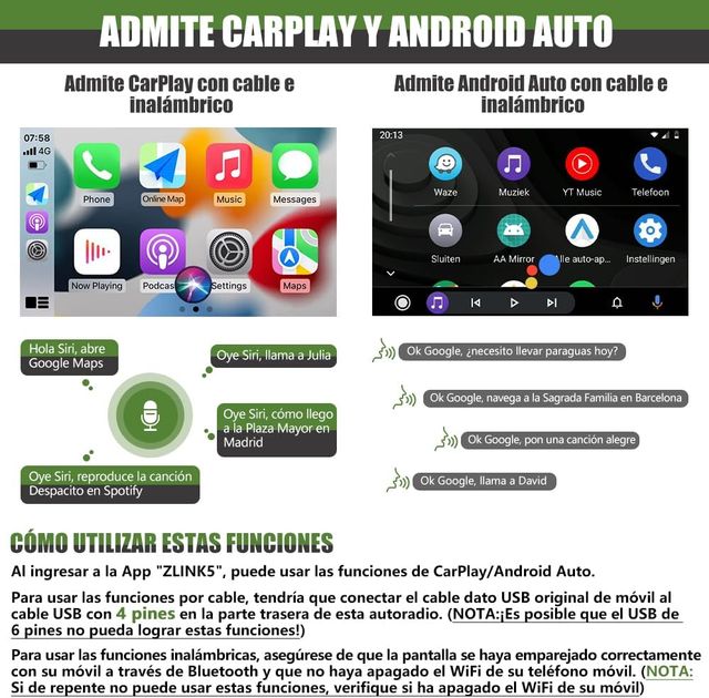 Radio VW CarPlay Android 13 2GB+64GB per Golf