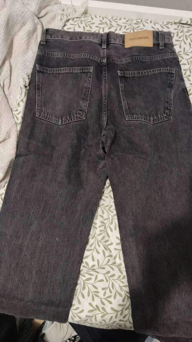 Pull&Bear Vaqueros Negros Talla 36
