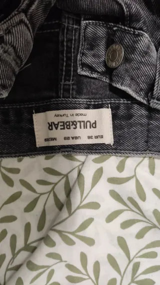 Pull&Bear Vaqueros Negros Talla 36