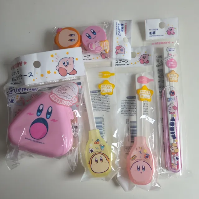 Set de Comida Kirby: Tenedor, Cuchara y Estuche