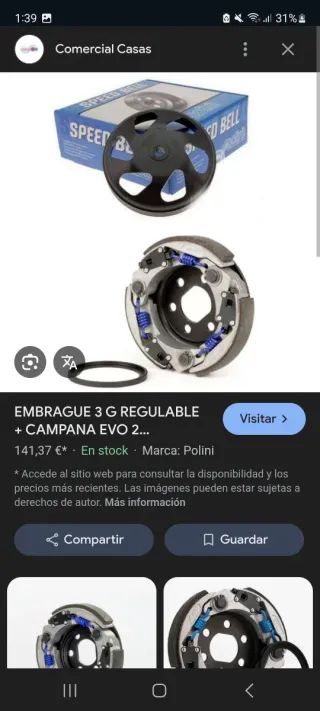 Kit Embrague Polini + Campana Evo 2