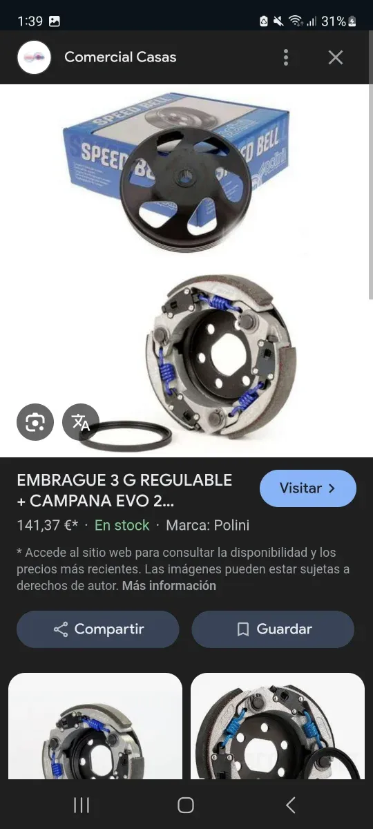 Kit Embrague Polini + Campana Evo 2
