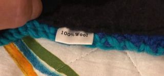 Berretto lana blu multicolore