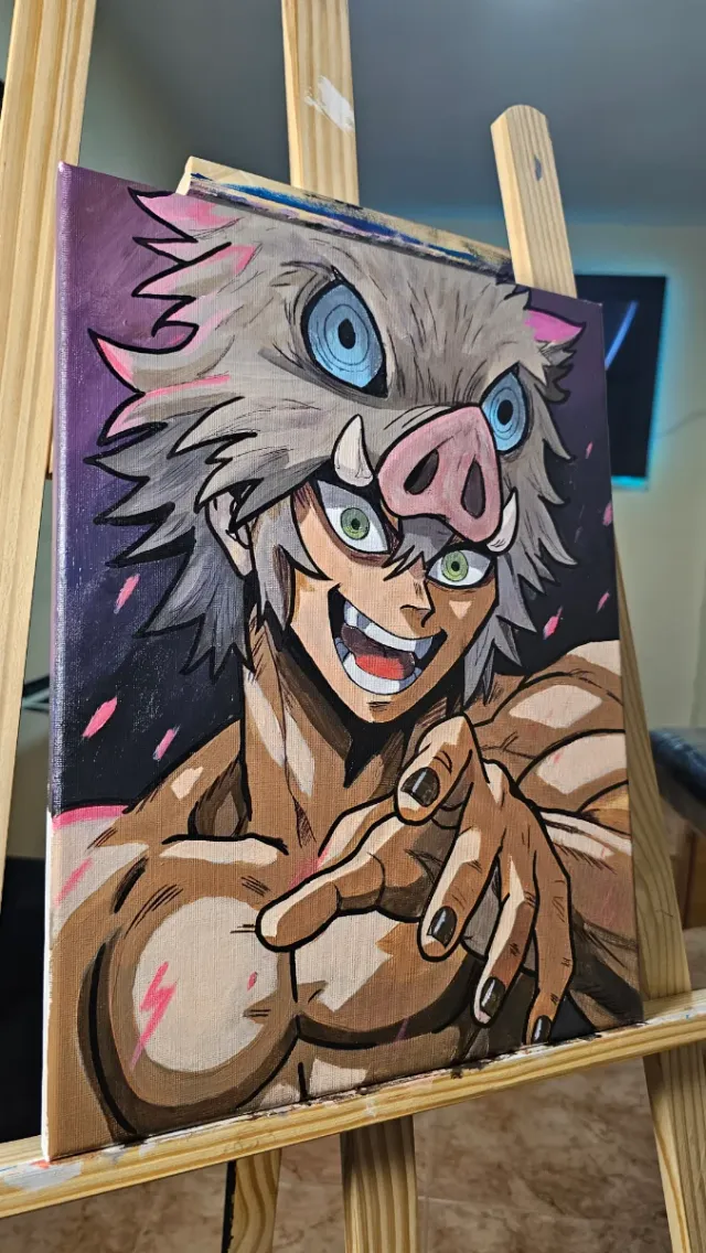 Cuadro Inosuke Pintura Acrílica  40x30 cm