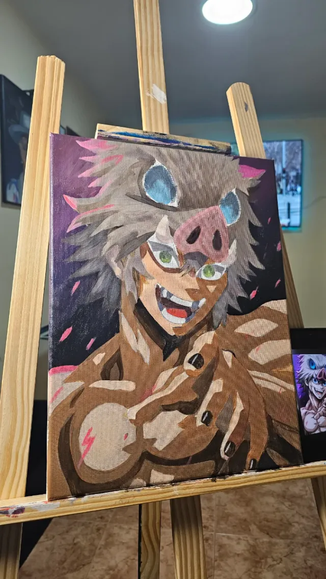 Cuadro Inosuke Pintura Acrílica  40x30 cm