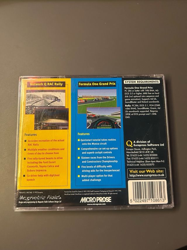 Juego PC Network Q RAC Rally Europress 1993