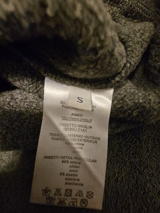 Pinko maglia grigia con decorazioni nere