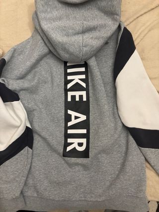 Sudadera Nike Air Gris y Blanca