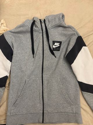 Sudadera Nike Air Gris y Blanca