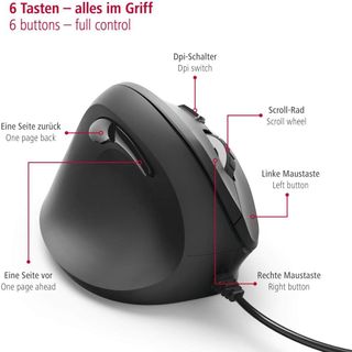 💰 - HAMA | Ratón Ergonómico para Zurdos EMC-500L (