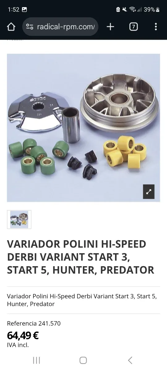 Variador Polini Hi-Speed Start 3/5