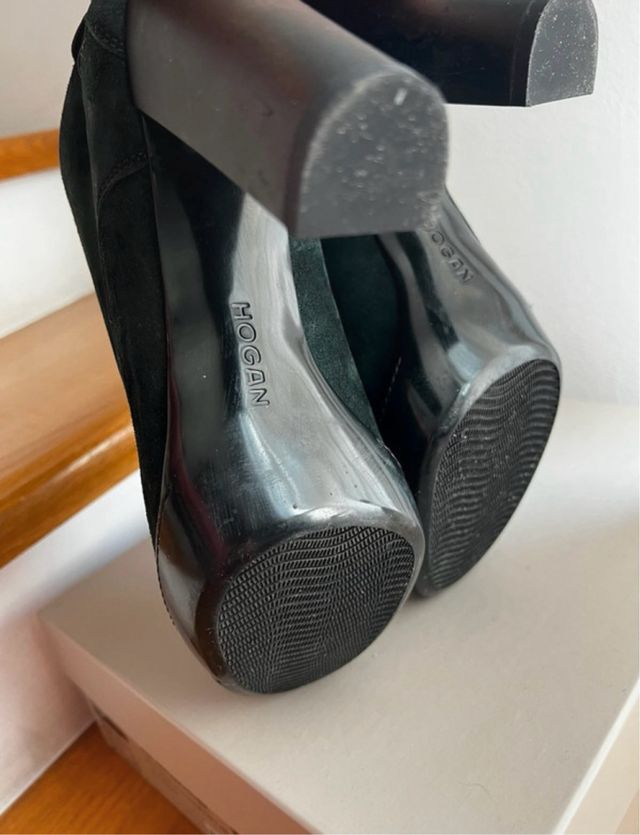 Stivaletti Hogan camoscio verde donna