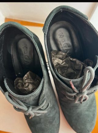 Stivaletti Hogan camoscio verde donna