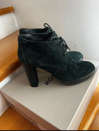 Stivaletti Hogan camoscio verde donna