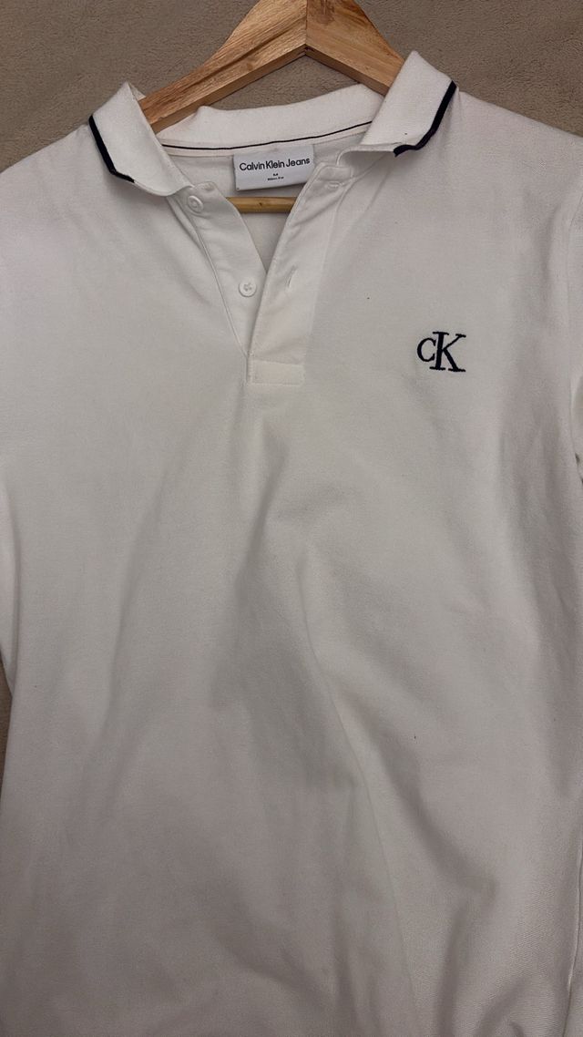 Polo Calvin Klein Jeans Blanco Talla M