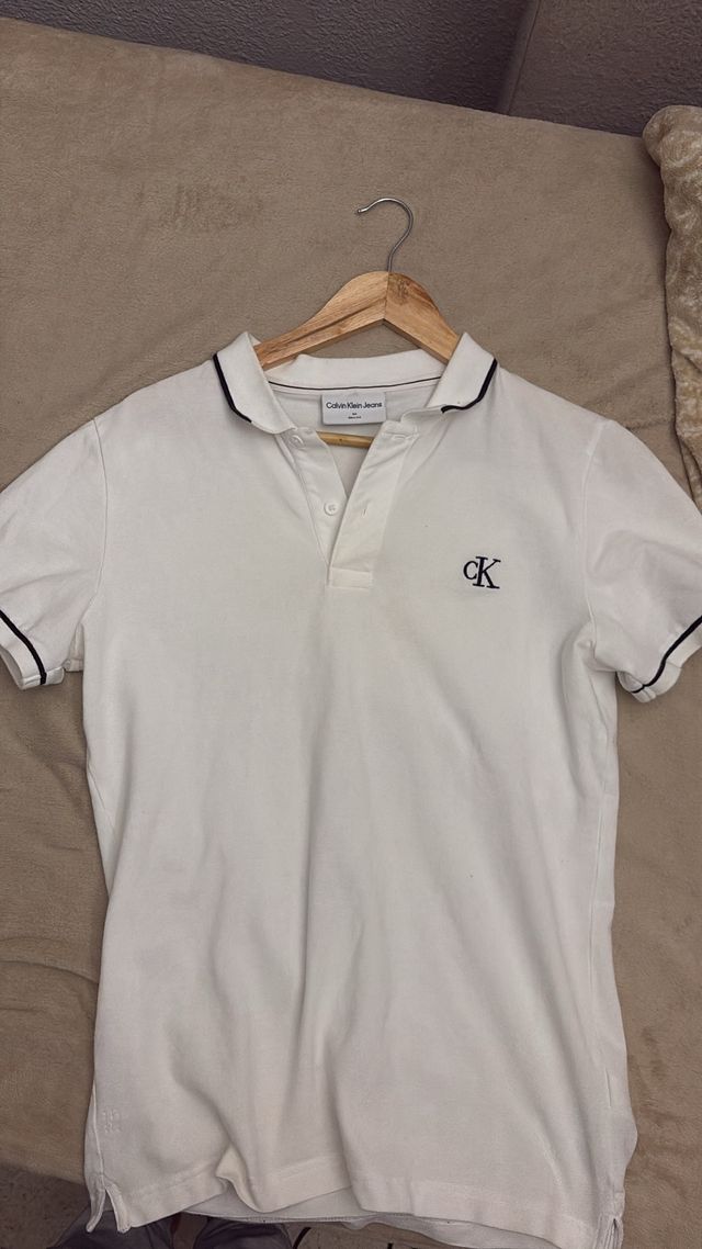 Polo Calvin Klein Jeans Blanco Talla M