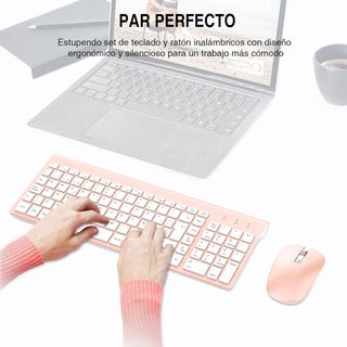 ✨ - cimetech Teclado y Ratón Inalámbrico, 2.4G Com