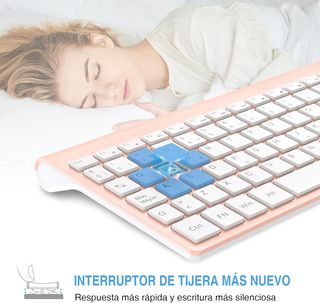 ✨ - cimetech Teclado y Ratón Inalámbrico, 2.4G Com