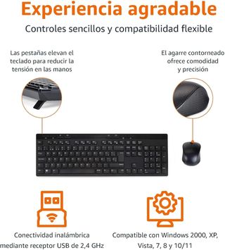 ✨ - Amazon Basics Combo de Teclado y Ratón Inalámb