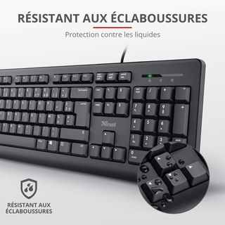 ✨ - Trust Taro USB-Tastatur und Maus-Set, Französi