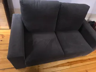 Sofá 2 lugares cinza como novo negociável