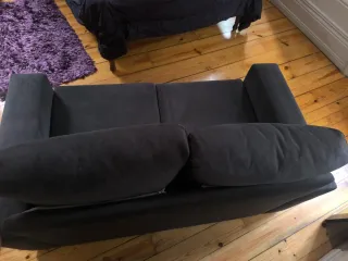 Sofá 2 lugares cinza como novo negociável