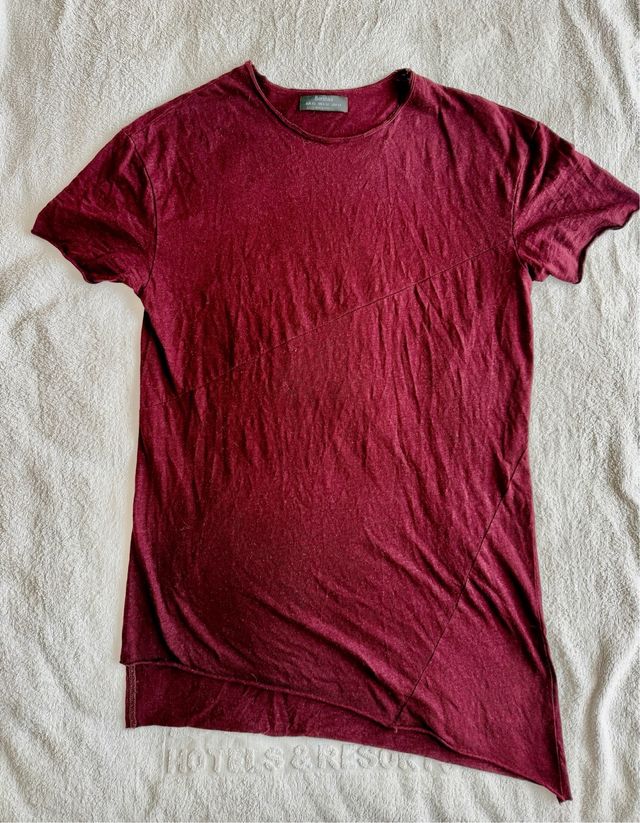 Camiseta larga asimétrica