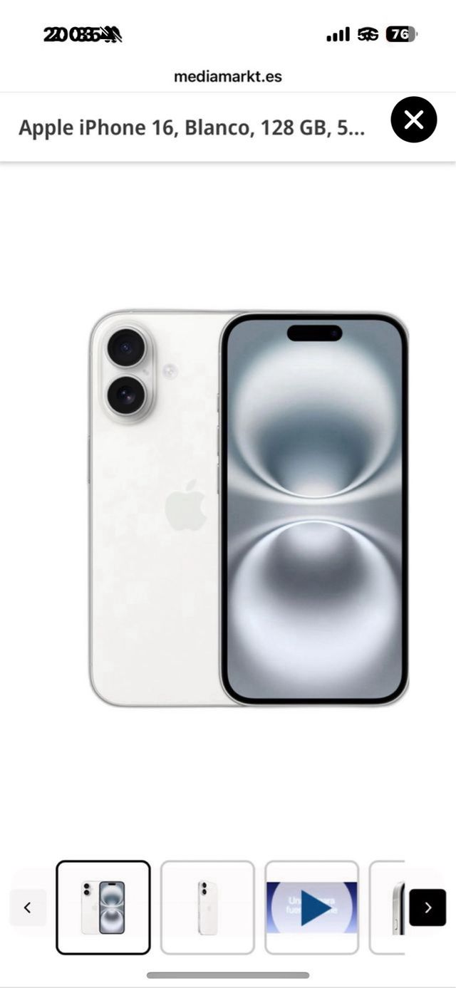 iPhone 16 Blanco 128 GB