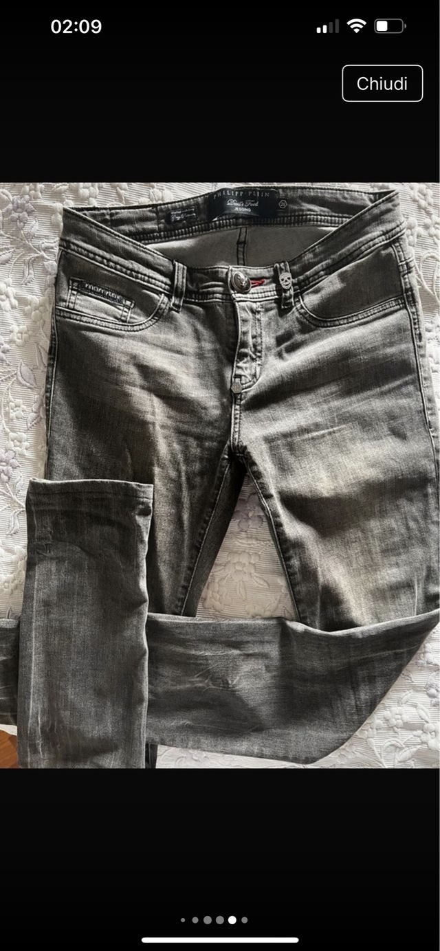 Jeans Philipp Plein grigi taglia M