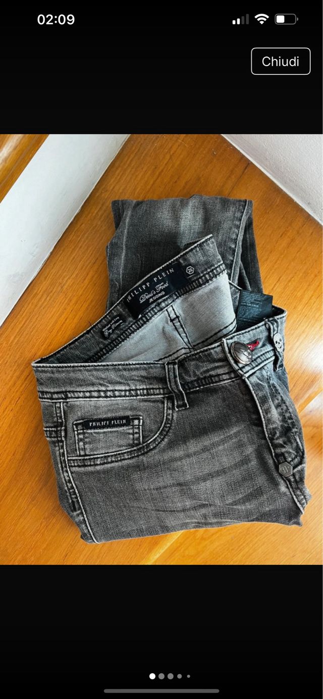 Jeans Philipp Plein grigi taglia M