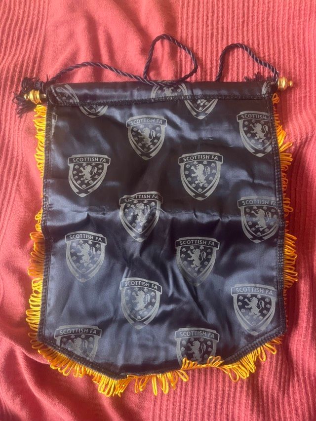 BANDERÍN SELECCIÓN DE ESCOCIA FÚTBOL MATCH WORN