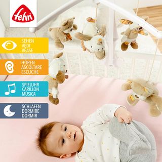 ✨ - Fehn Rainbow 160741 Móvil musical, caja móvil