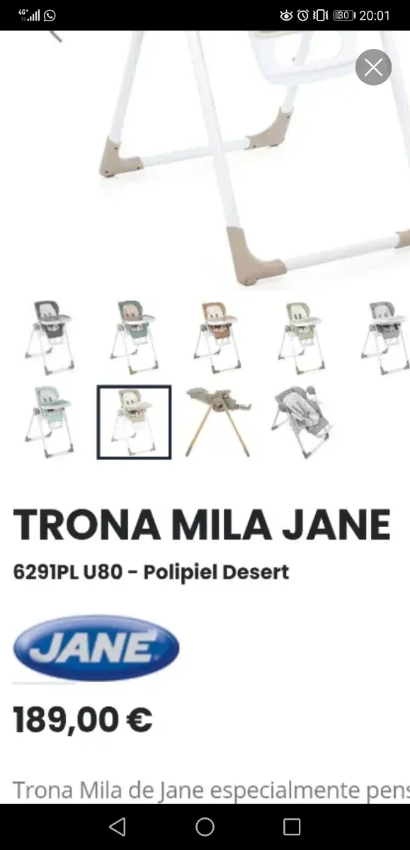 Trona Jane para bebé costó 190€