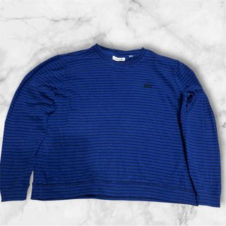 Felpa Lacoste a righe blu